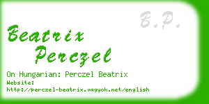 beatrix perczel business card